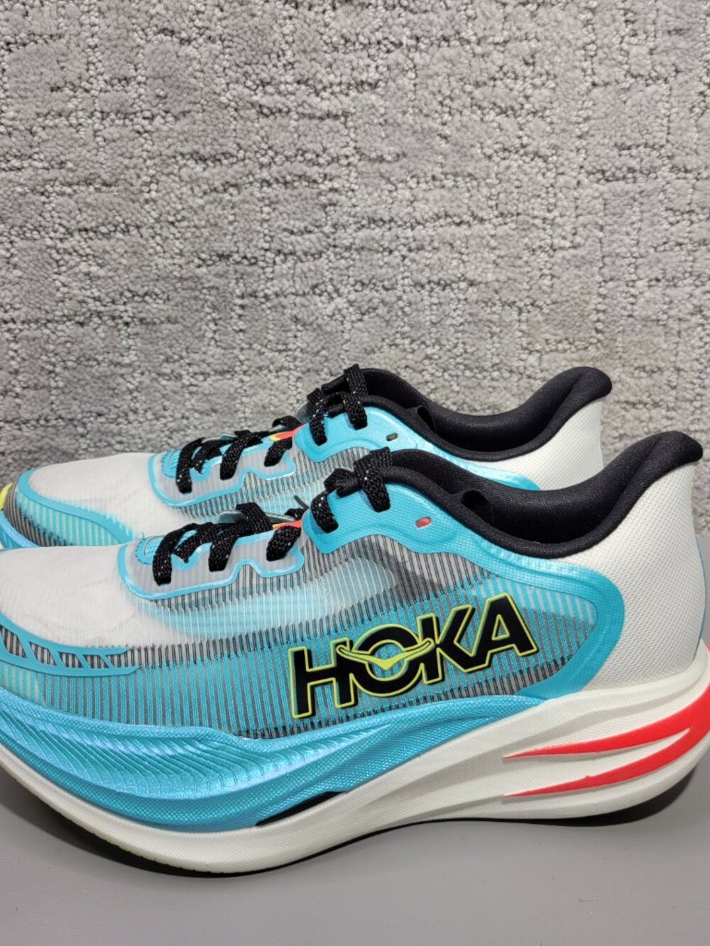 Hoka One One Cielo X1 2.0 Size W8.5 M7.5 Frost Black Athletic Running Sneakers - Picture 3 of 10